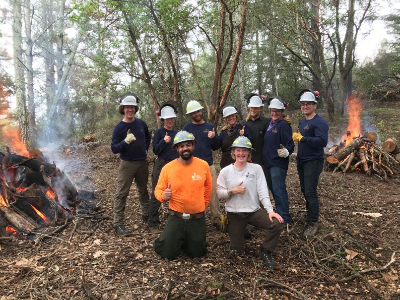 Wildfire Resilience Class doing controlled burn